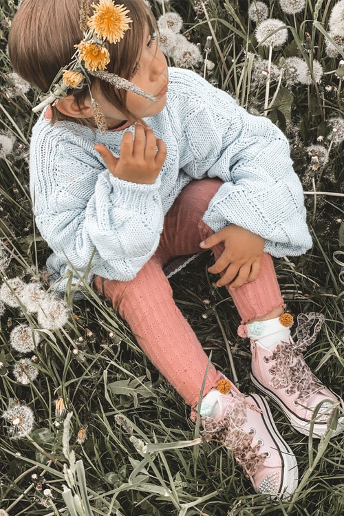 Dětské Tenisky Se Zirkony Růžové Smile