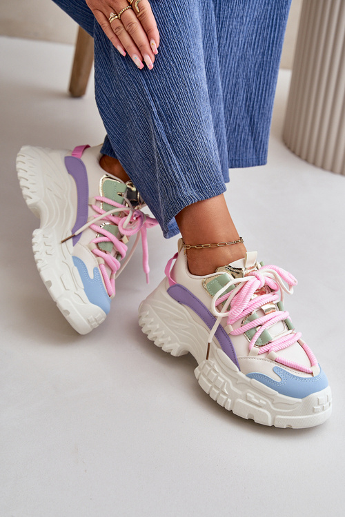 Dámske tenisky na masívnej podrážke multikolor Nevela