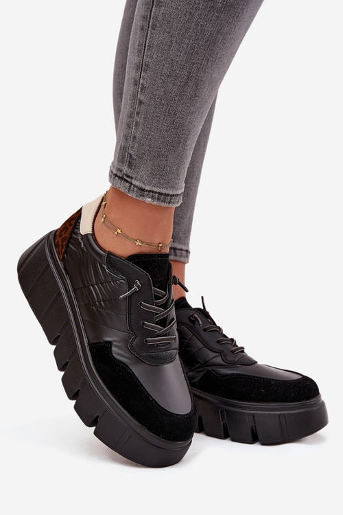 Dámské sportovní tenisky na platformě Vinceza 58565 Černé