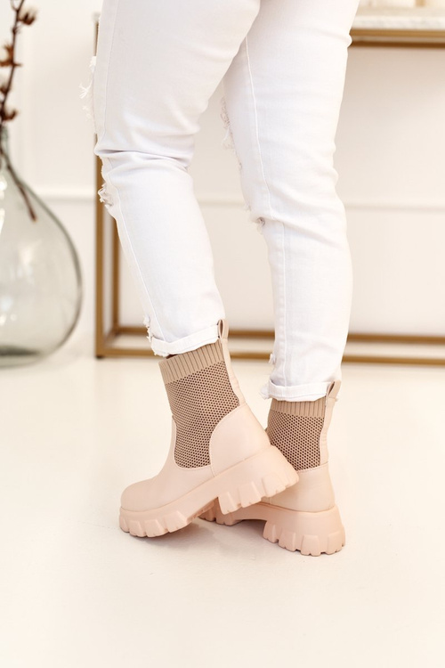 Dámske ponožky topánky Pracovníci béžové búrlivé