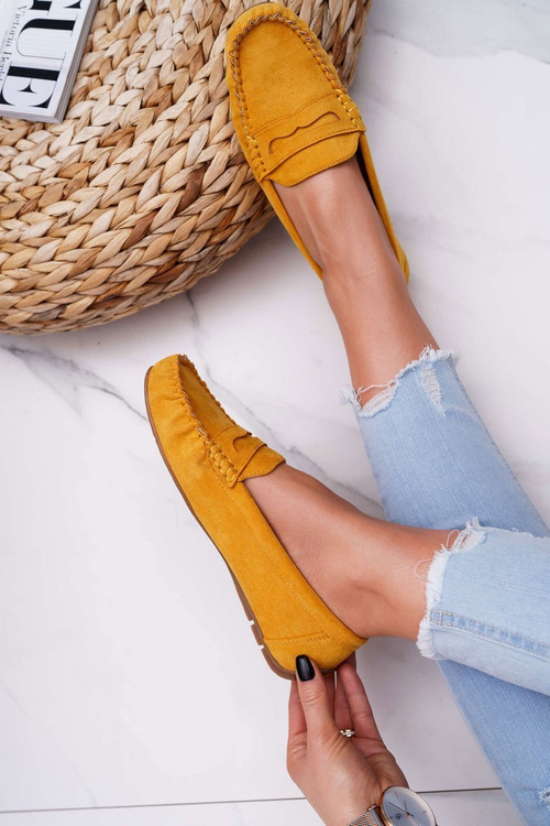 Dámské Semišové Mokasíny žluté Bolero