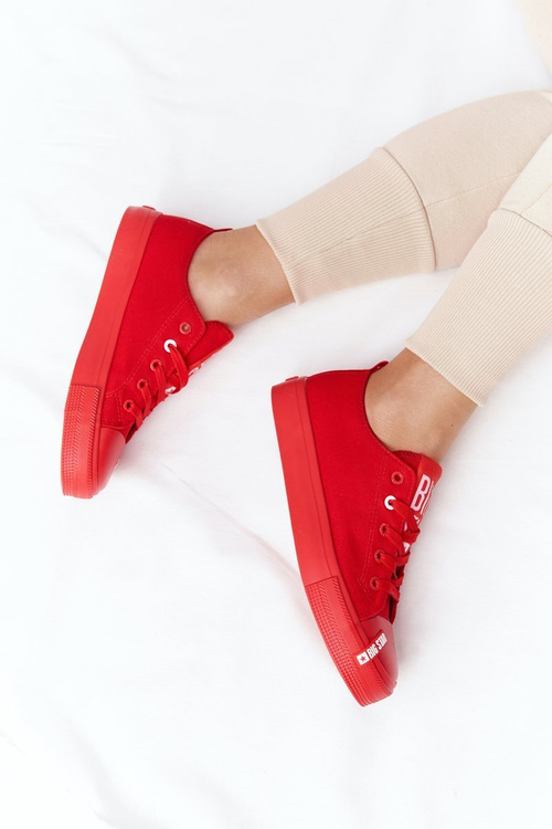 Dámska veľká hviezda HH274677 Red Sneakers
