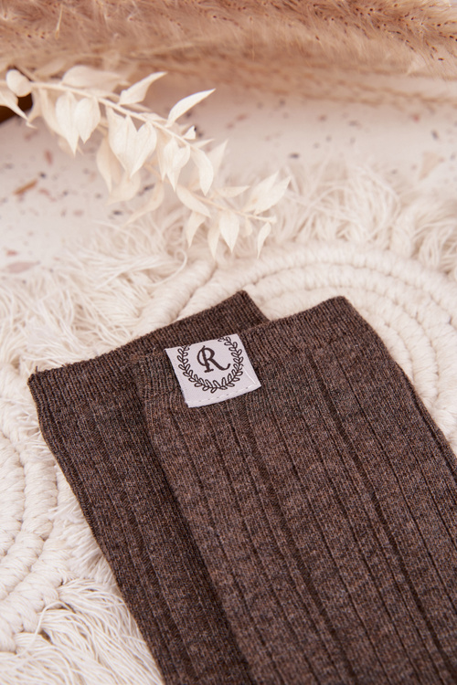 Bavlnené pruhované dámske ponožky tmavosivé