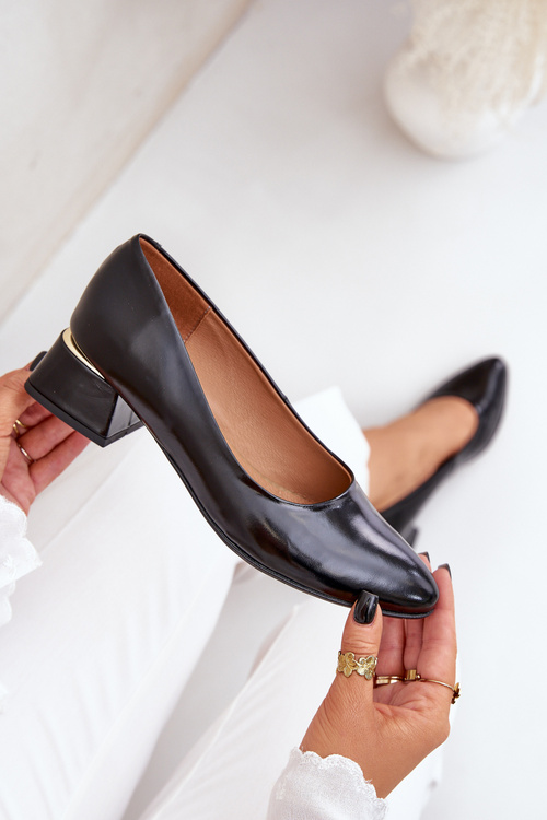 Kožené Lodičky Lewski 3118 Čierne