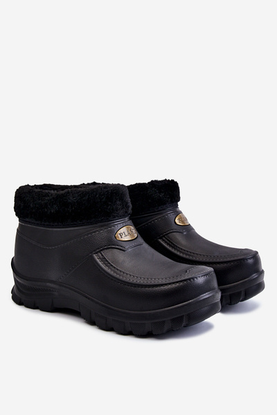 Pánské zateplené pěnové holínky do deště černé Tanyo