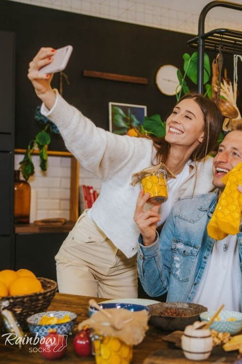 Duhové Ponožky Med Ve Sklenici 2 Párů