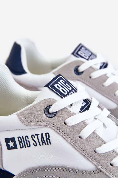 Memory Foam System Pánské sportovní boty Big Star LL174160 Bílá a šedá