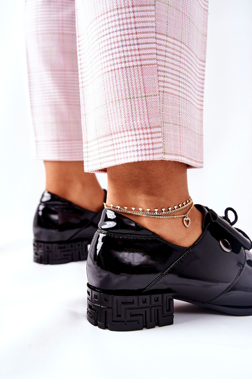 Maľované topánky Sergio leone pb260 čierna