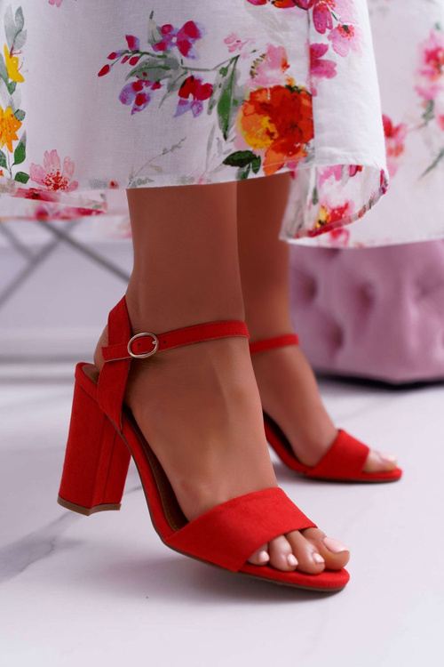 Dámské Sandály semišové Červené Baloo