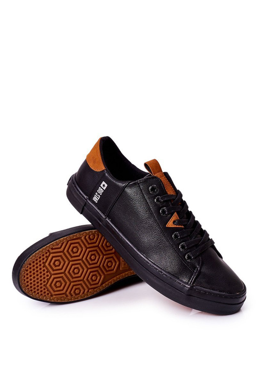 Pánské Kožené Tenisky Big Star GG174026 Černé