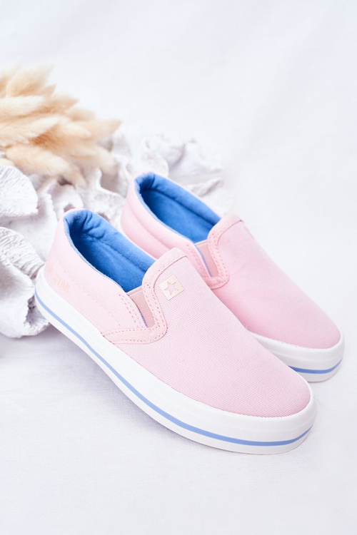 Dětské Nazouvací Tenisky Slip-On Big Star HH374009 Růžové