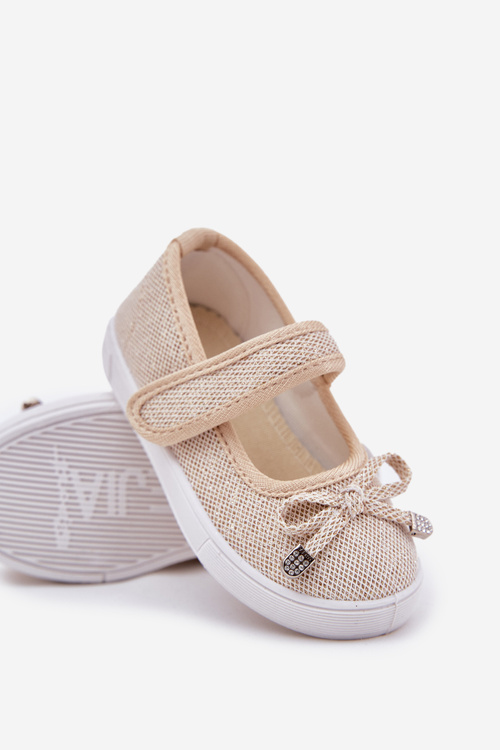 Detské Baleríny S Mašľou Zlaté Amirinas