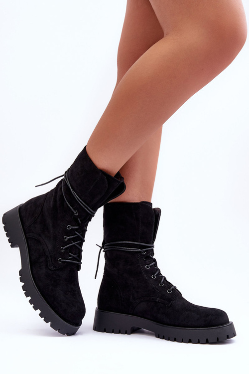 Black Jence Flat topánky