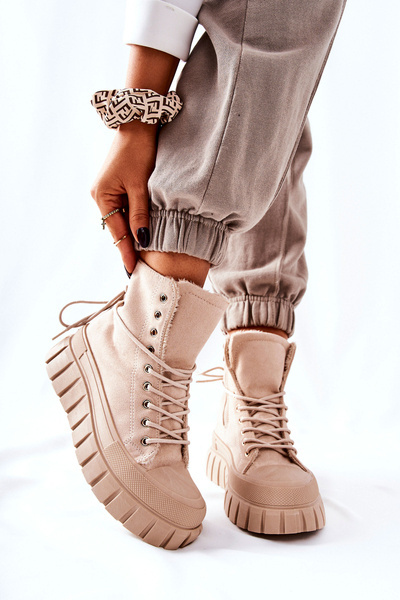 Izolované tenisky na platforme Beige Marlow