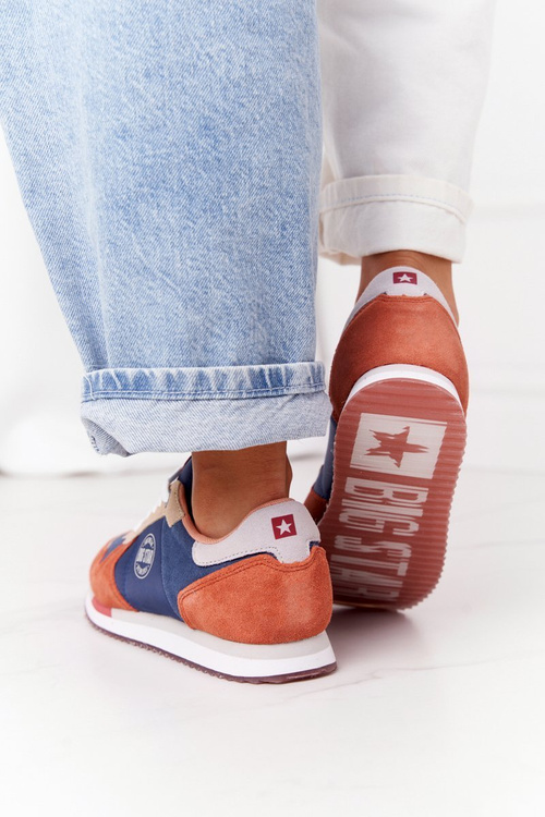 Dámské Tenisky Memory Foam Big Star HH274567 Modré-Oranžové