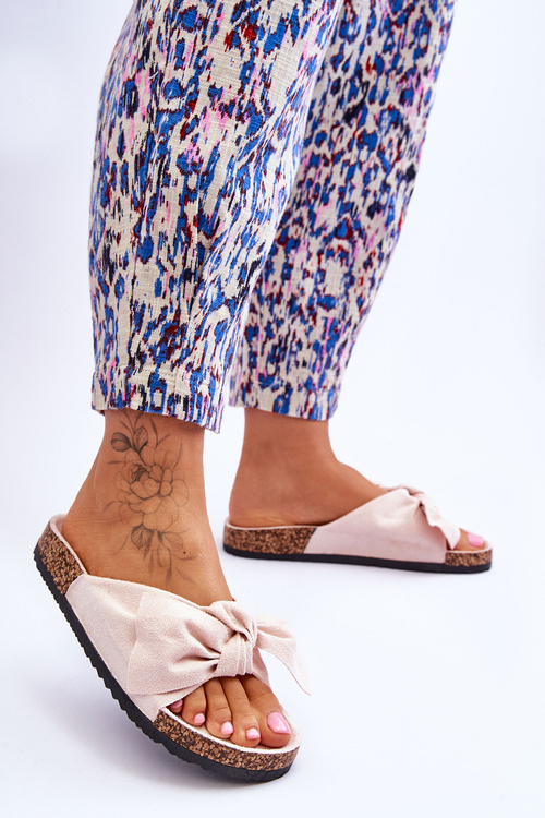 Papuče na korkovej podrážke béžové wendy