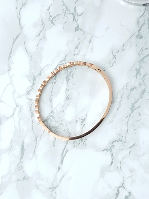 Dámsky oceľový náramok s zirkónom Infinity Pink Gold