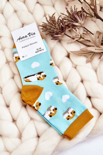 Dámské Legrační ponožky Mismatch křeček Socks Mátový