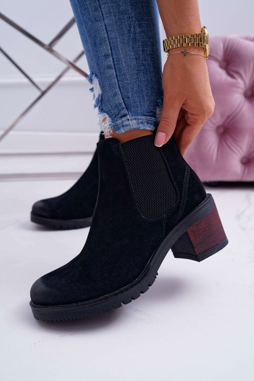 Dámské Kotníkové Boty Na Podpatku Sergio Leone Černé BT702