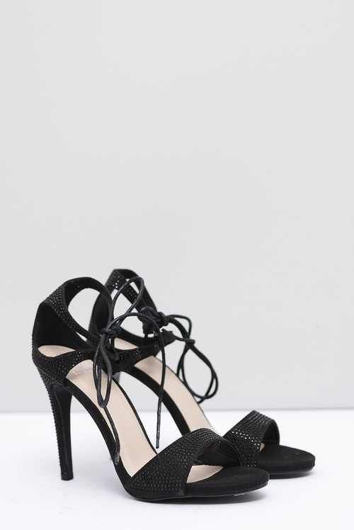 Dámské Sandály Na Podpatku černé Belona