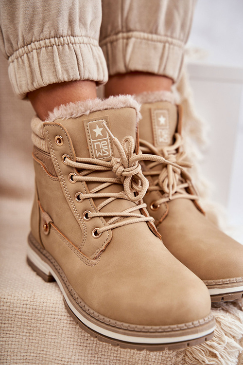 Dámské zateplené kozačky Trappers Tmavě béžová Liv