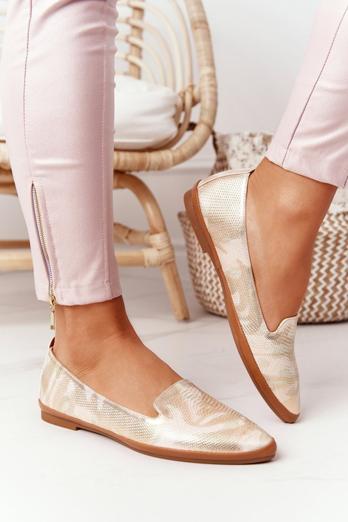 Dámske zlaté mokníky Sergio Leone Mk700