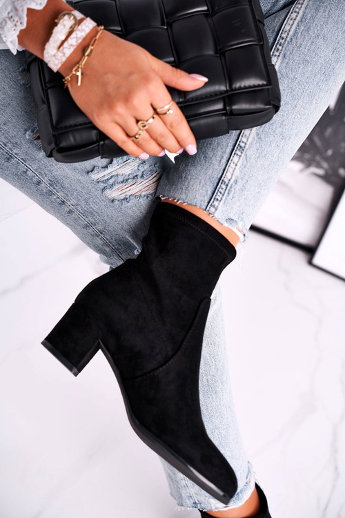 Dámské Kotníkové Boty Na Podpatku Sergio Leone Černé BT151