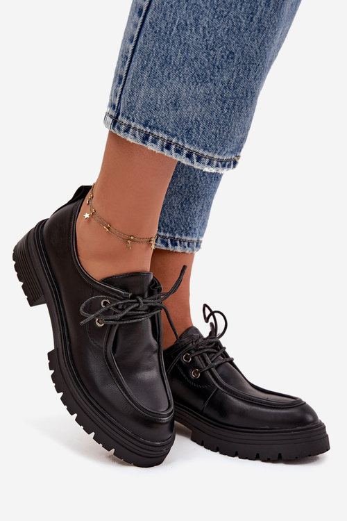 Dámské polobotky z eko kůže černé Adrelle