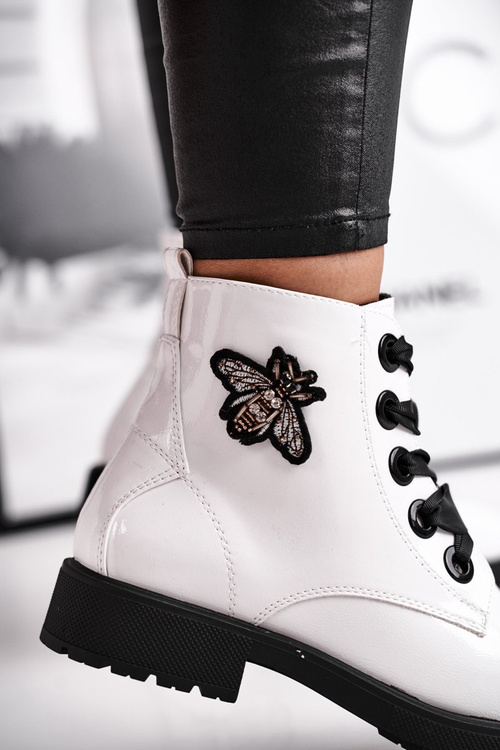 Dámske päty dámske päty maľované biele Sergio Leone BT530