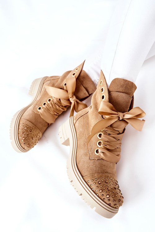 Semišové boty Lewski Shoes 3069 Pískové