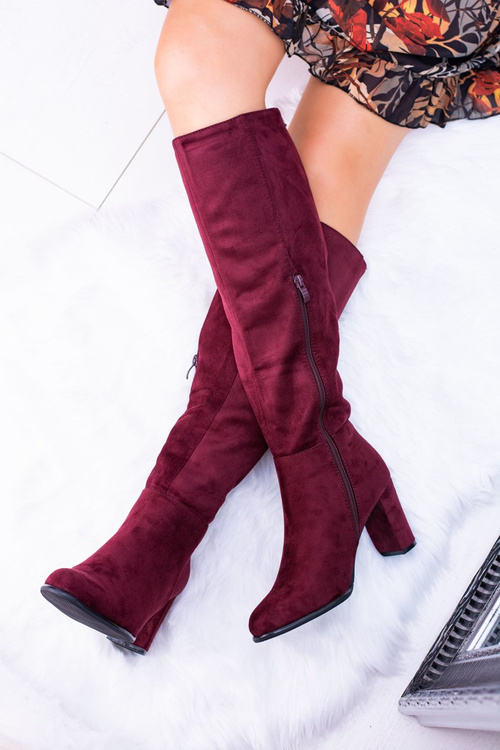 burgundské dámské semisove boty Sergio Leone KZ271