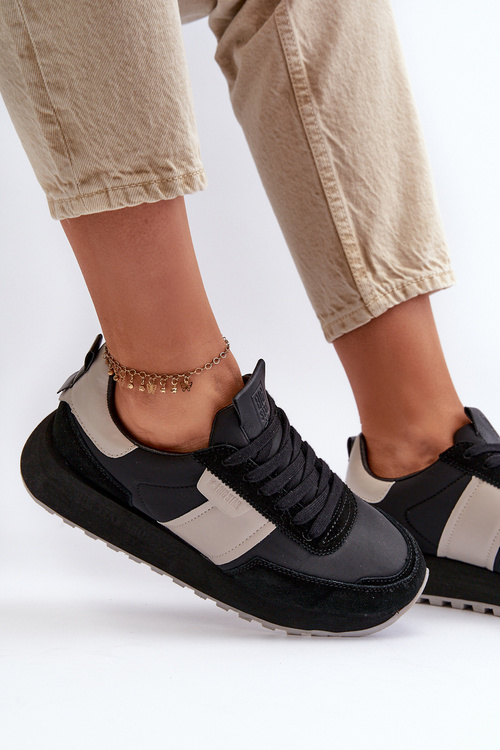 Dámske tenisky na platforme Big Star NN274502 so systémom pamäťovej peny Čierne