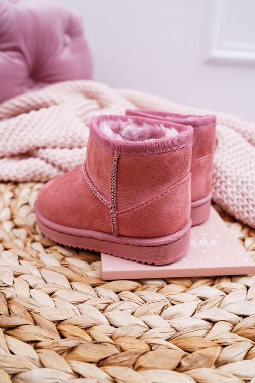 Detské izolované topánky Snehové topánky Tmavo ružové gooby