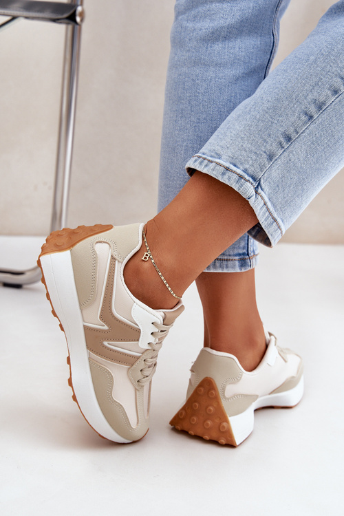 Dámské Sportovní Sneakersy Béžové Britma