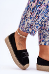 Dámske klasické espadrilly na platforme Black Maurine