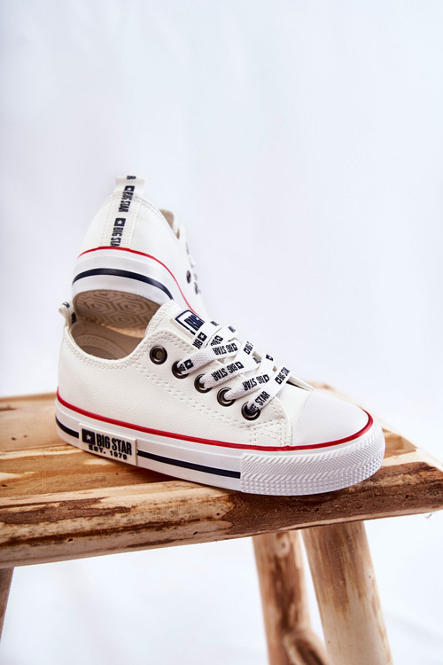 Detské kožené tenisky Veľká hviezda KK374038 biela