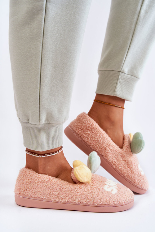 Dámska posuvná papaci so srdiečkami ružová alasca