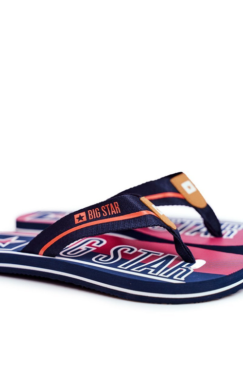 Pánske flip -flops Big Star FF174471 Navy Blue