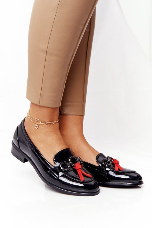 Elegantné ženské Vinceza 10585 Macked Black Polafers