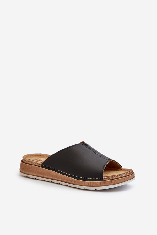 Pohodlné Dámské Žabky Z Eko Kůže Inblu GS0003I1 Černé