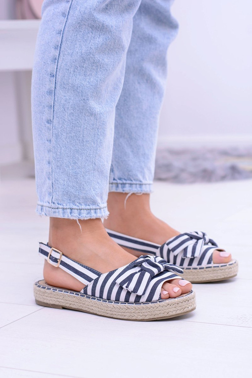 Bunia's Navy Blue Sandals espadrilles