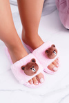 Lu Boo Dámske plyšové flip -flops s plyšou ružovou farbou