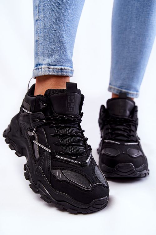 Dámská sportovní obuv na masivní platformě Big Star KK274387 Černe