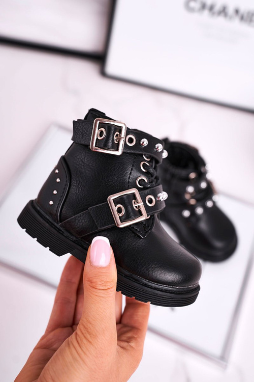 Dětské Boty zateplené Se Zipem Černé Mary