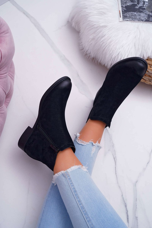 Dámské Kotníkové Boty Sergio Leone Eco Nubukové Černé Vuko