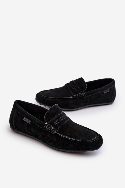 Mužské semišové mokasíny Big Star NN174224 černé