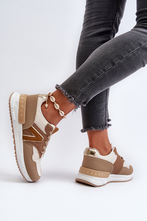 Dámské tenisky z ekologické kůže hnědé Vinelli