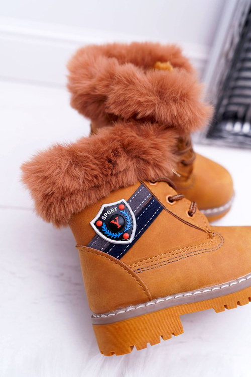 Dětské Chlapecká Boty Teplé Camel Cobi