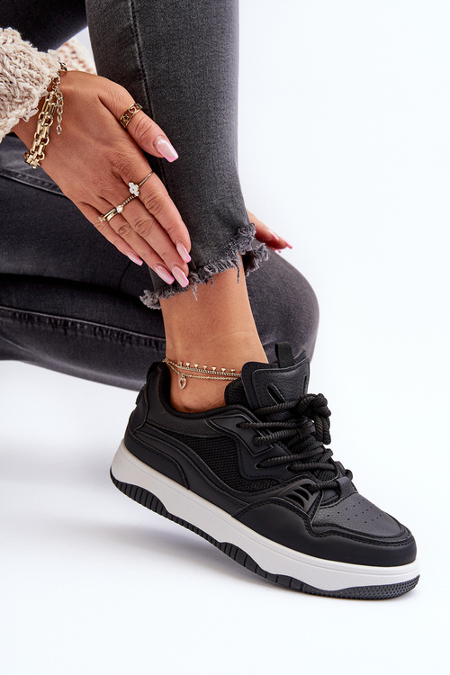 Dámske tenisky na platforme čierne Etnaria