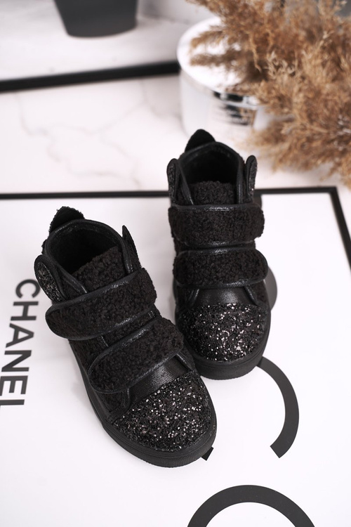 Dětské Tenisky Vysoké zateplené černé Clifford